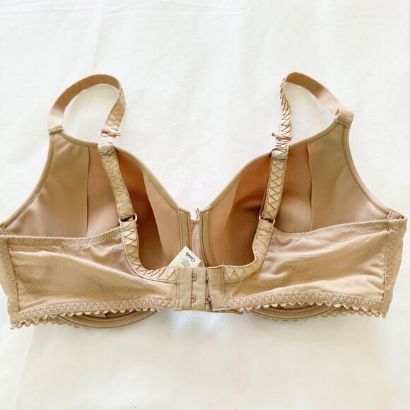 Chantelle Underwire Bra Lace Detail Lightly Padded CS10065 Beige 40C - Picture 4 of 12